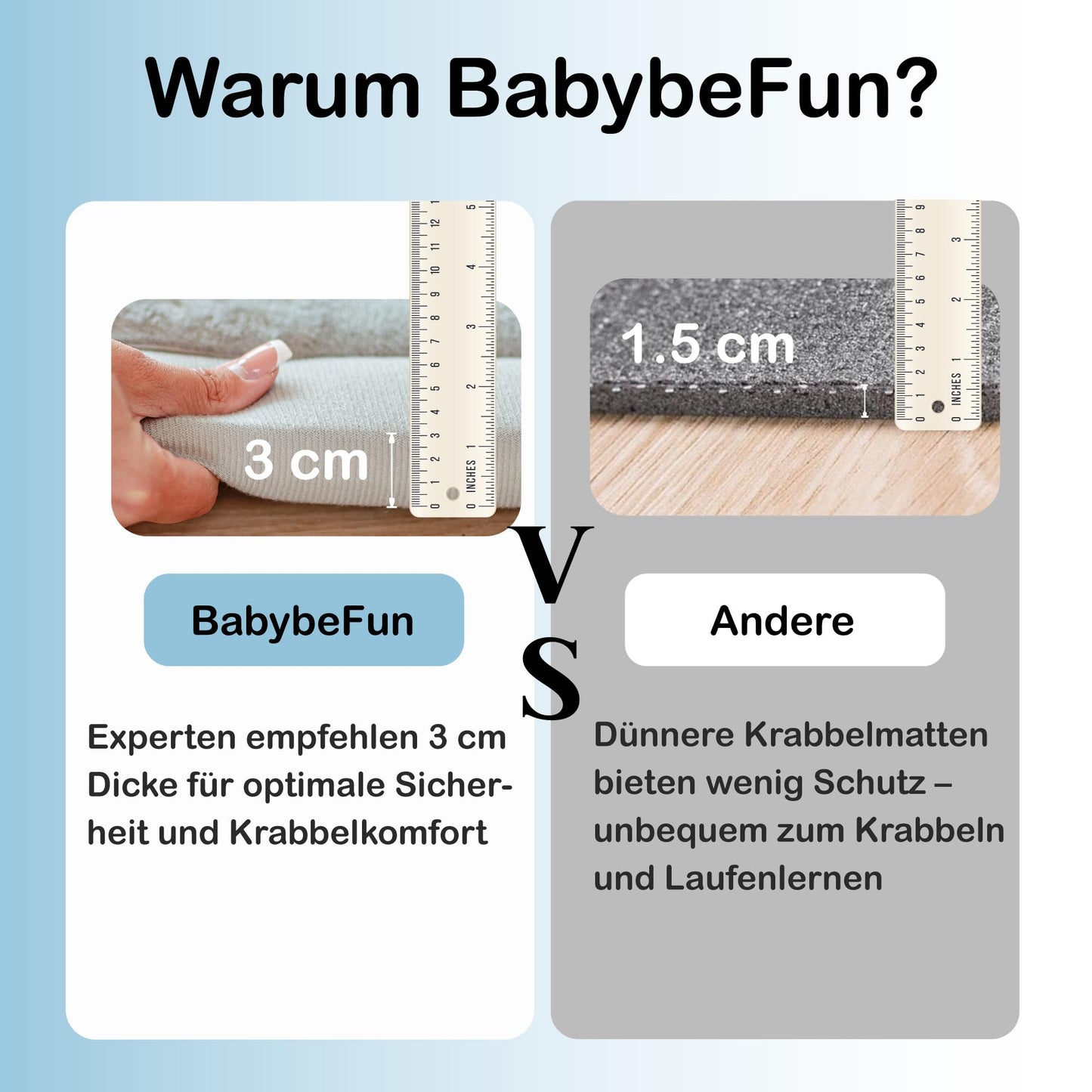 Wolkenweiche rutschfeste Krabbelmatte