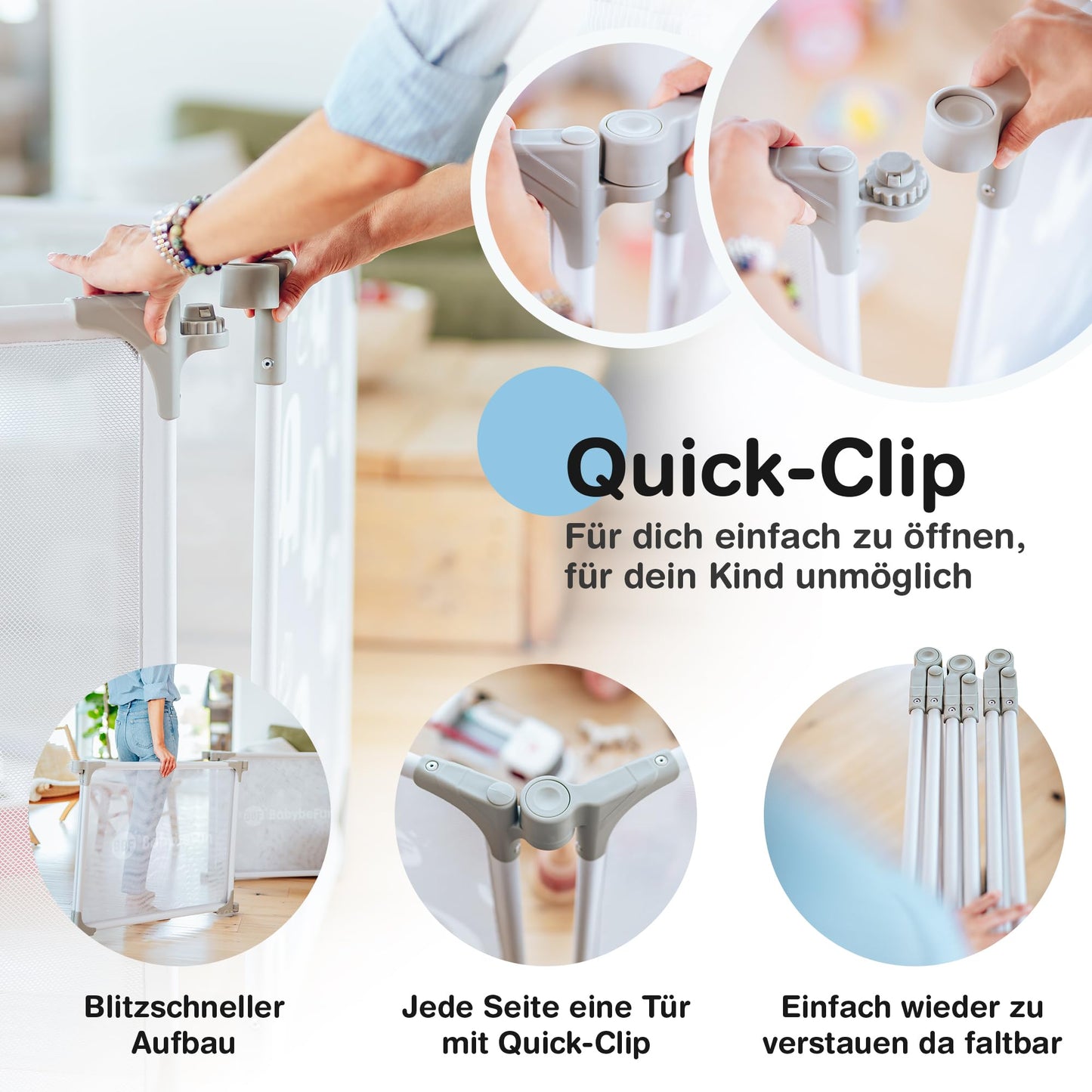 Faltbarer Laufstall für Babys und Kleinkinder