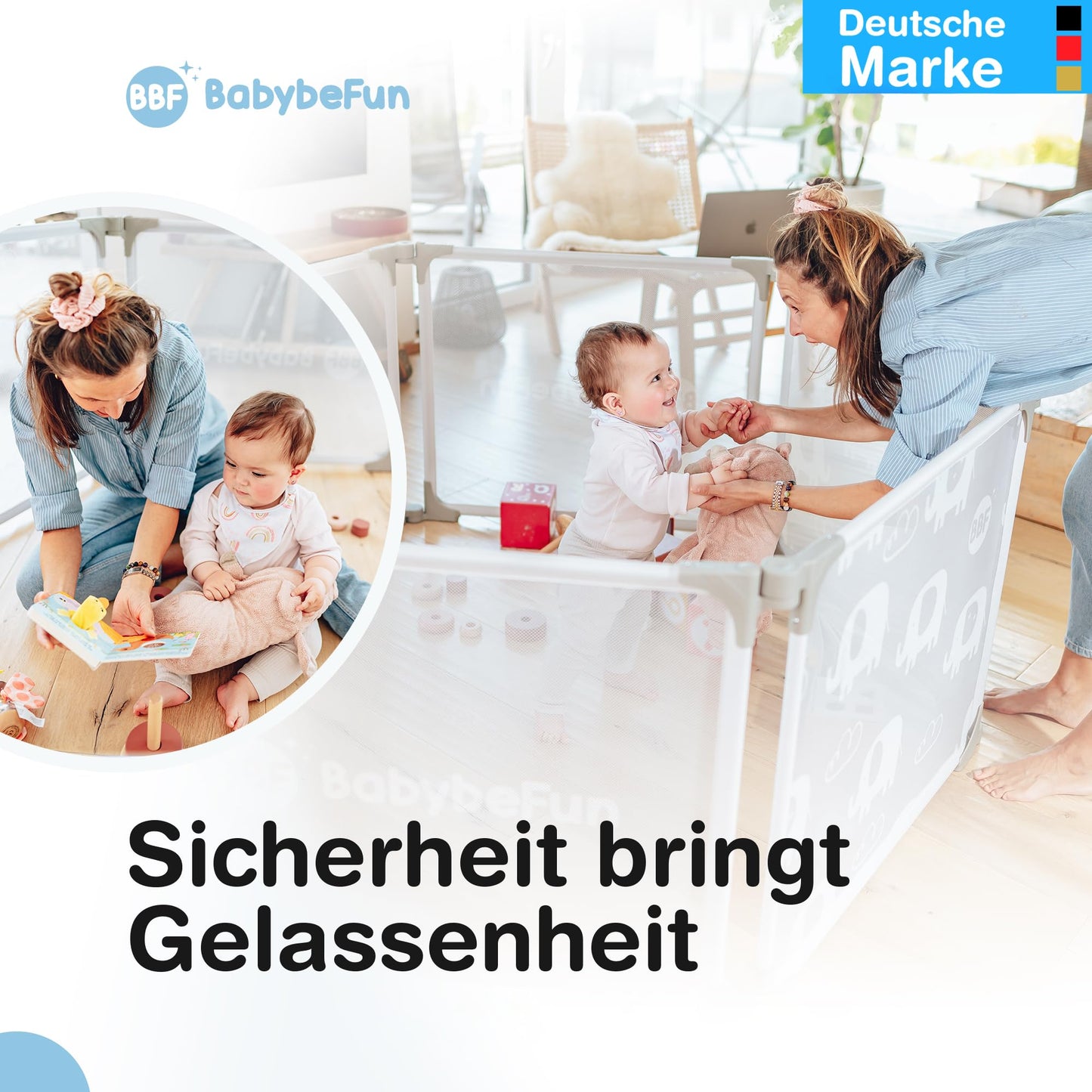 Faltbarer Laufstall für Babys und Kleinkinder