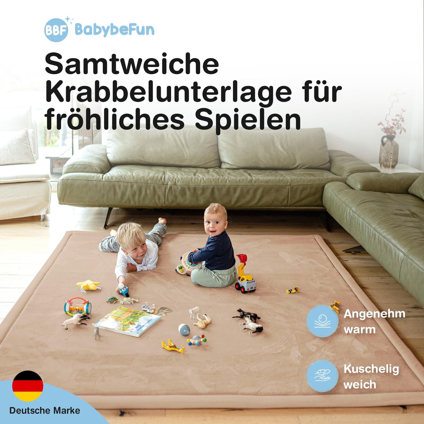 Wolkenweiche rutschfeste Krabbelmatte
