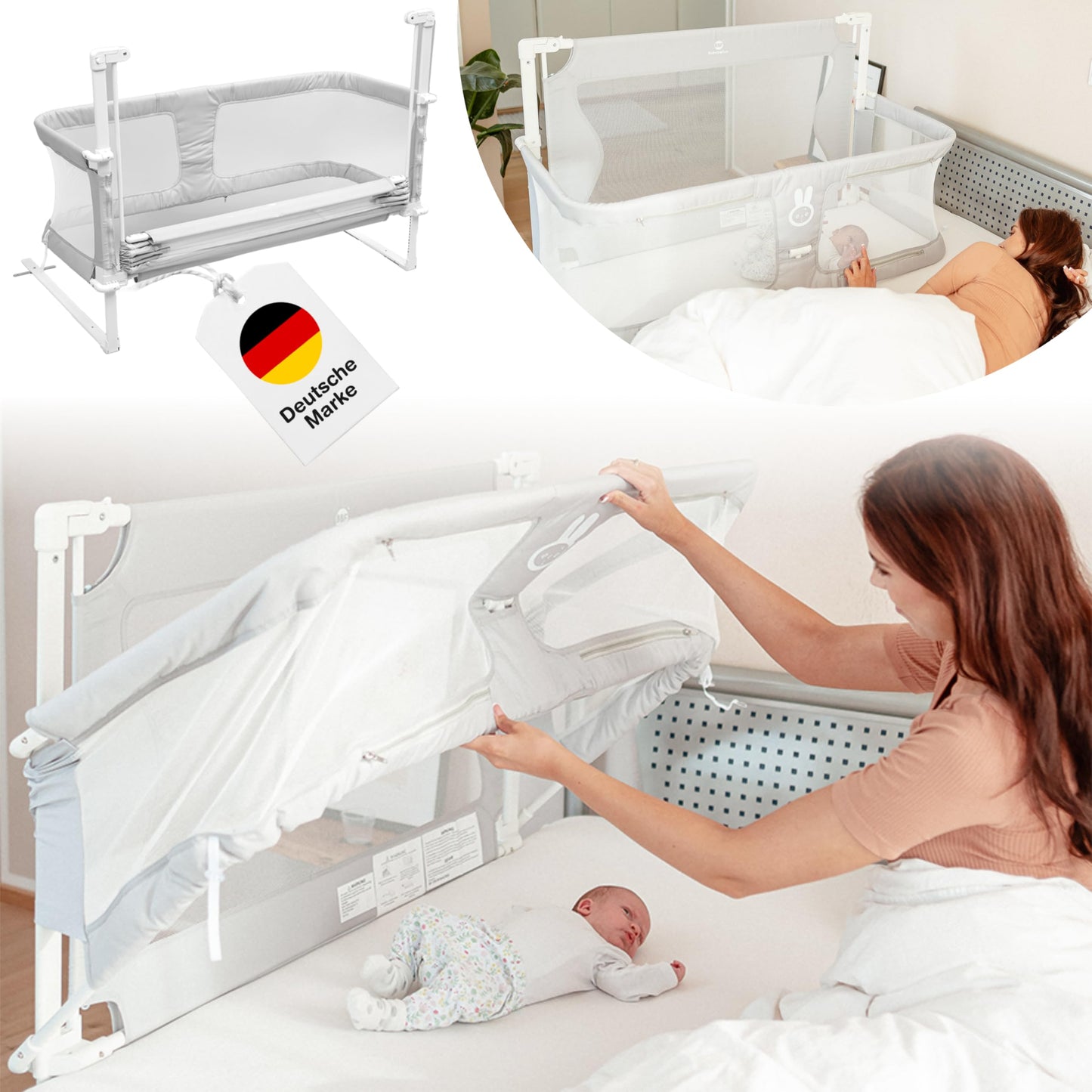 Alternatives Beistellbett - Stillen direkt im Bett