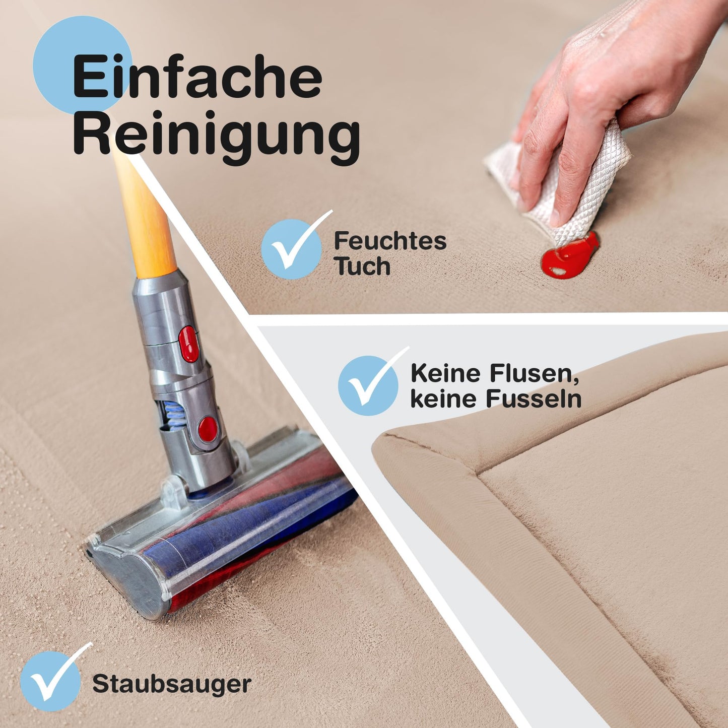 Wolkenweiche rutschfeste Krabbelmatte