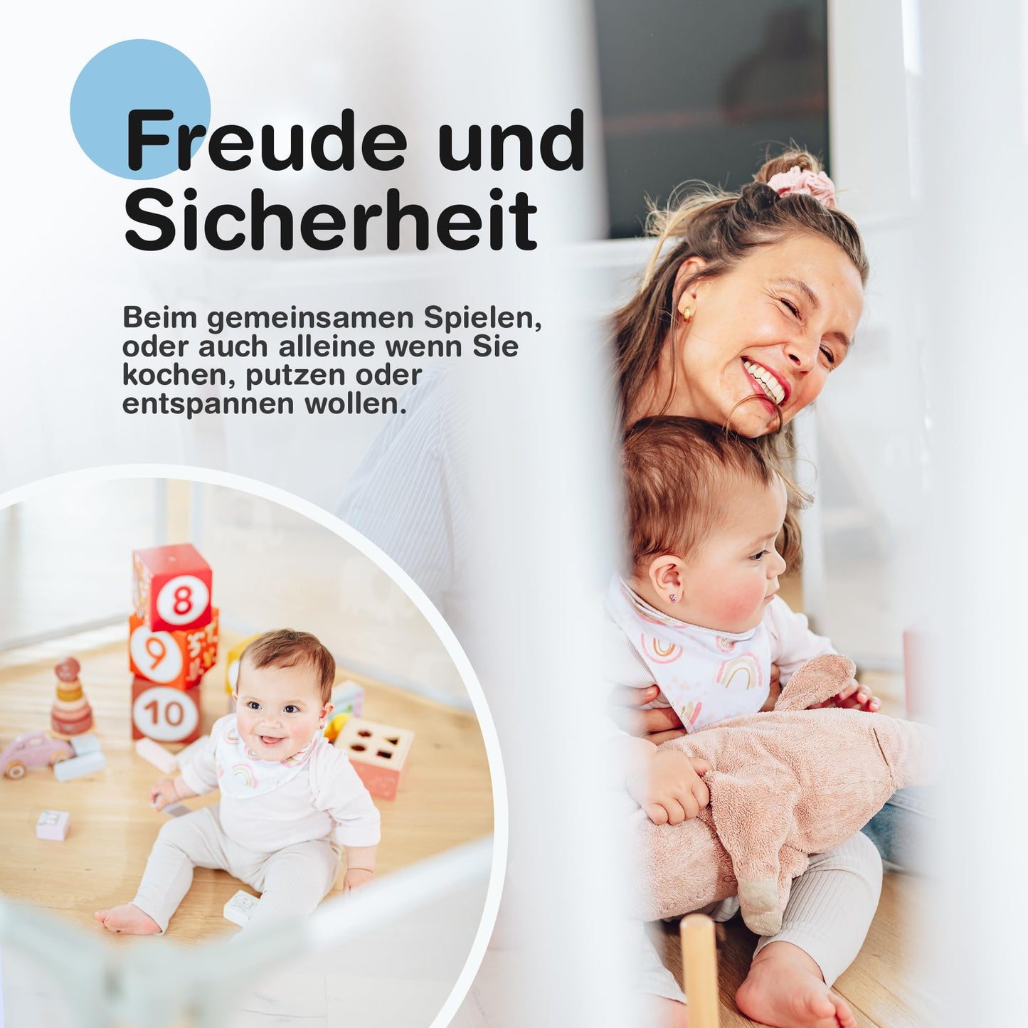 Faltbarer Laufstall für Babys und Kleinkinder