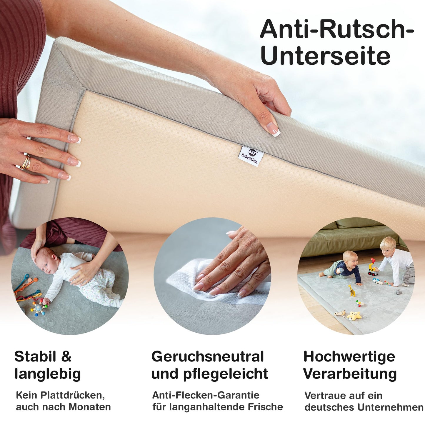 Wolkenweiche rutschfeste Krabbelmatte