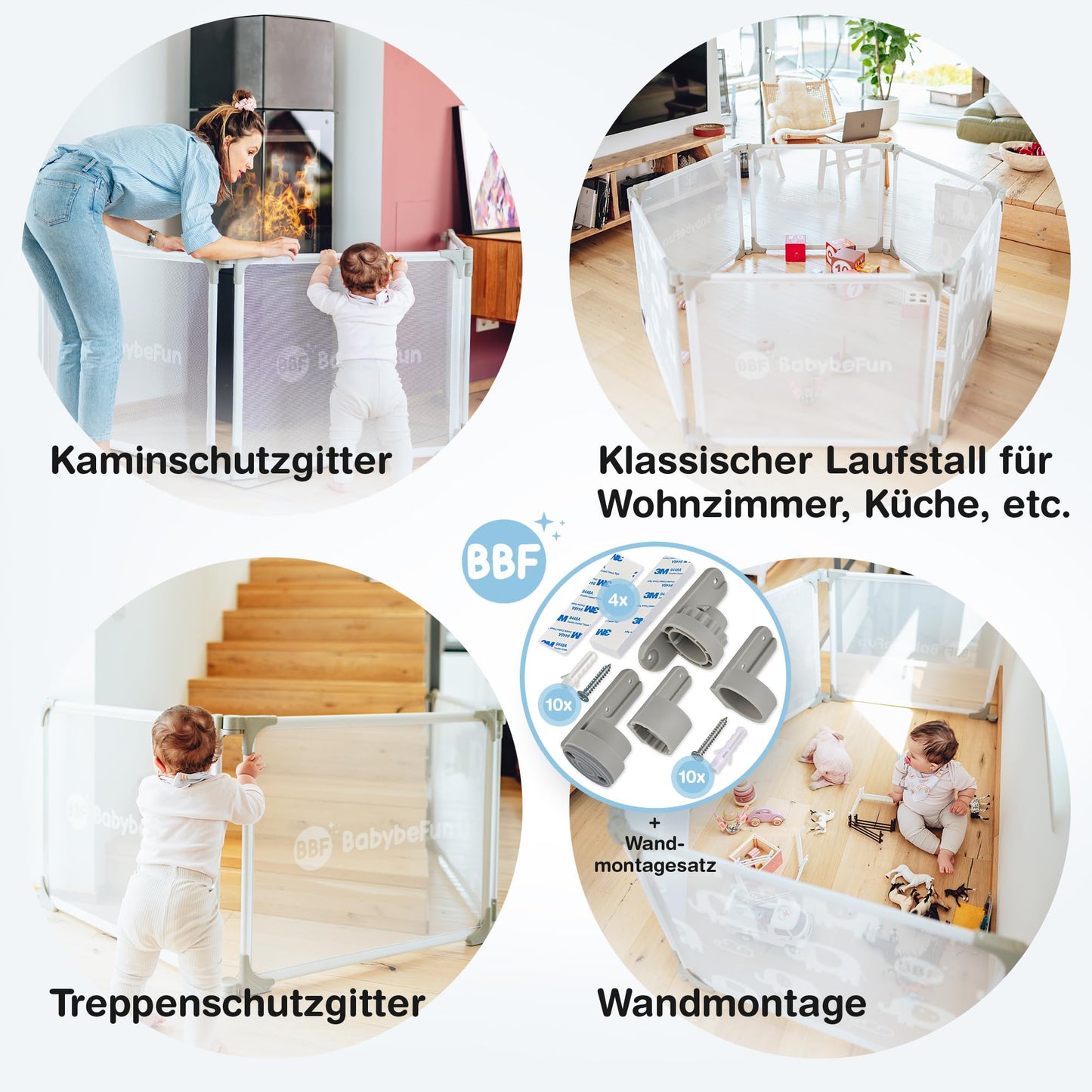 Faltbarer Laufstall für Babys und Kleinkinder