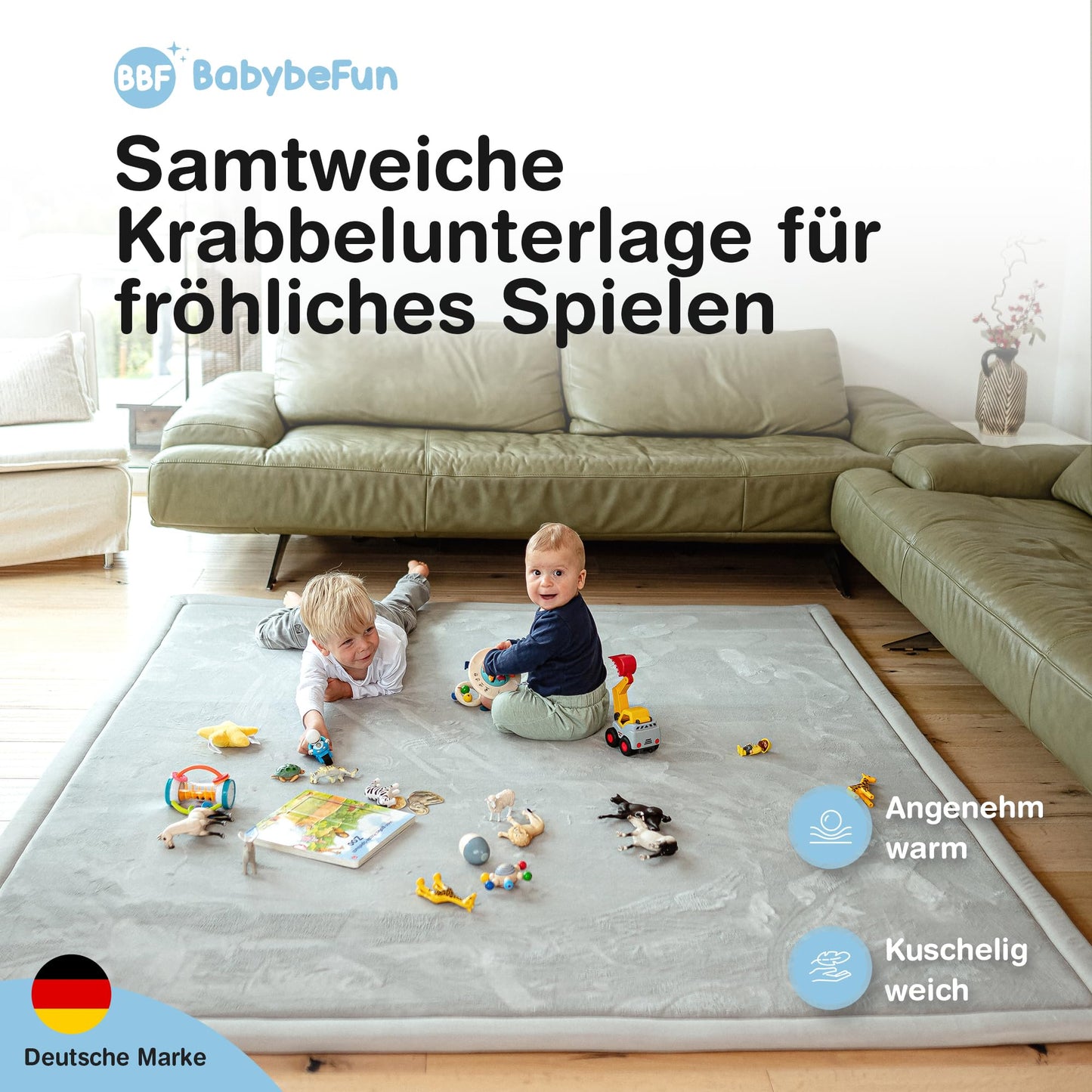Wolkenweiche rutschfeste Krabbelmatte