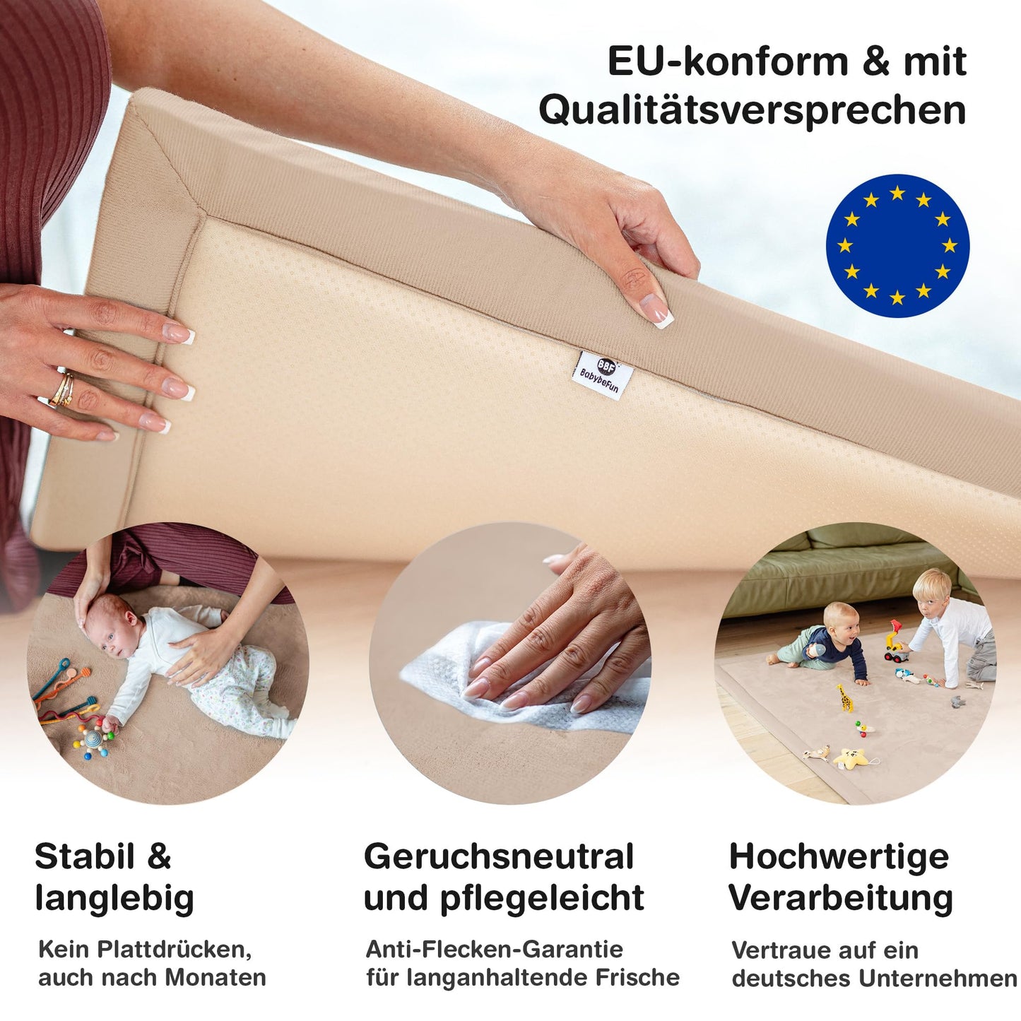 Wolkenweiche rutschfeste Krabbelmatte