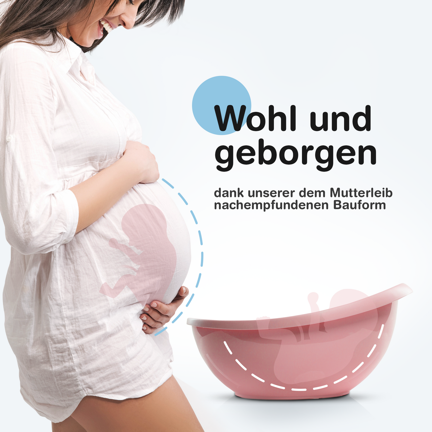 Baby Badewanne mit Badewanneneinsatz für Neugeborene