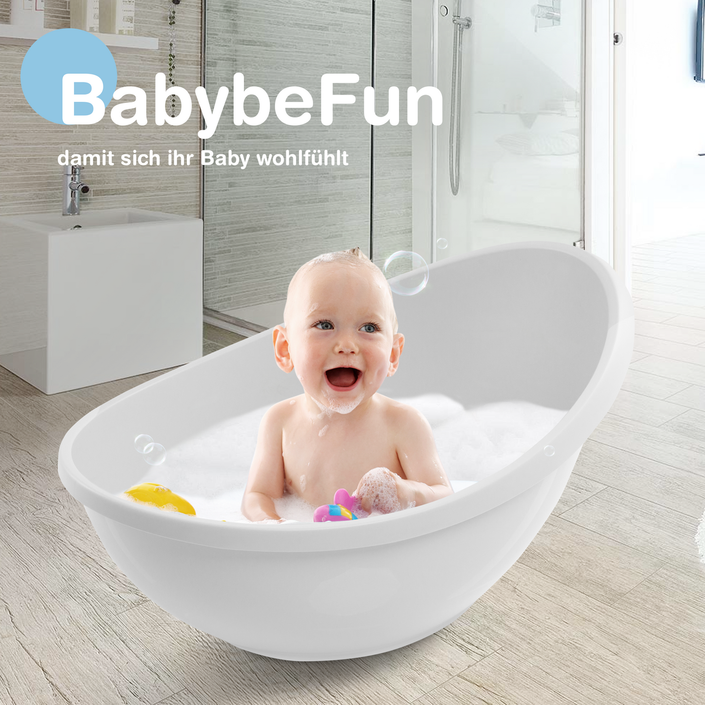 Baby Badewanne mit Badewanneneinsatz für Neugeborene