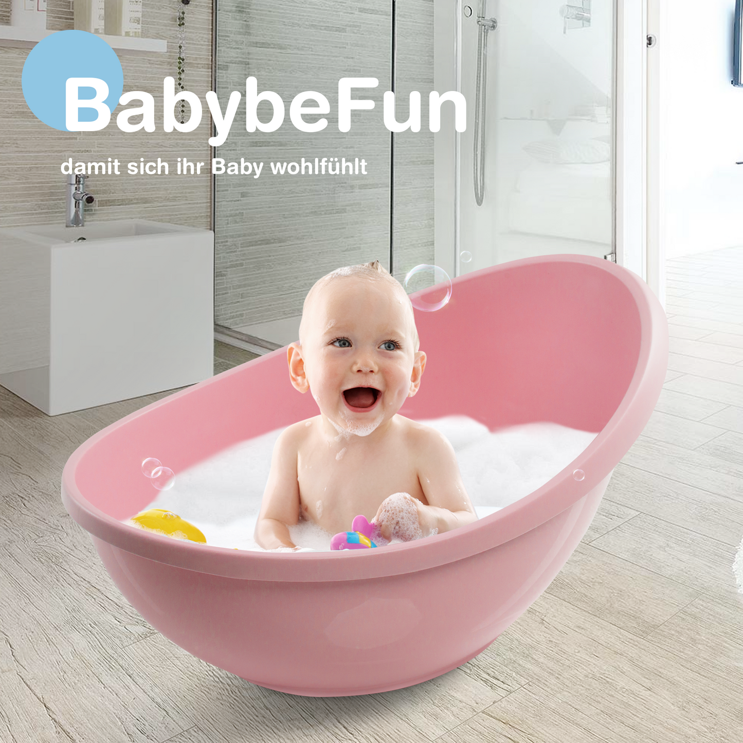Baby Badewanne mit Badewanneneinsatz für Neugeborene