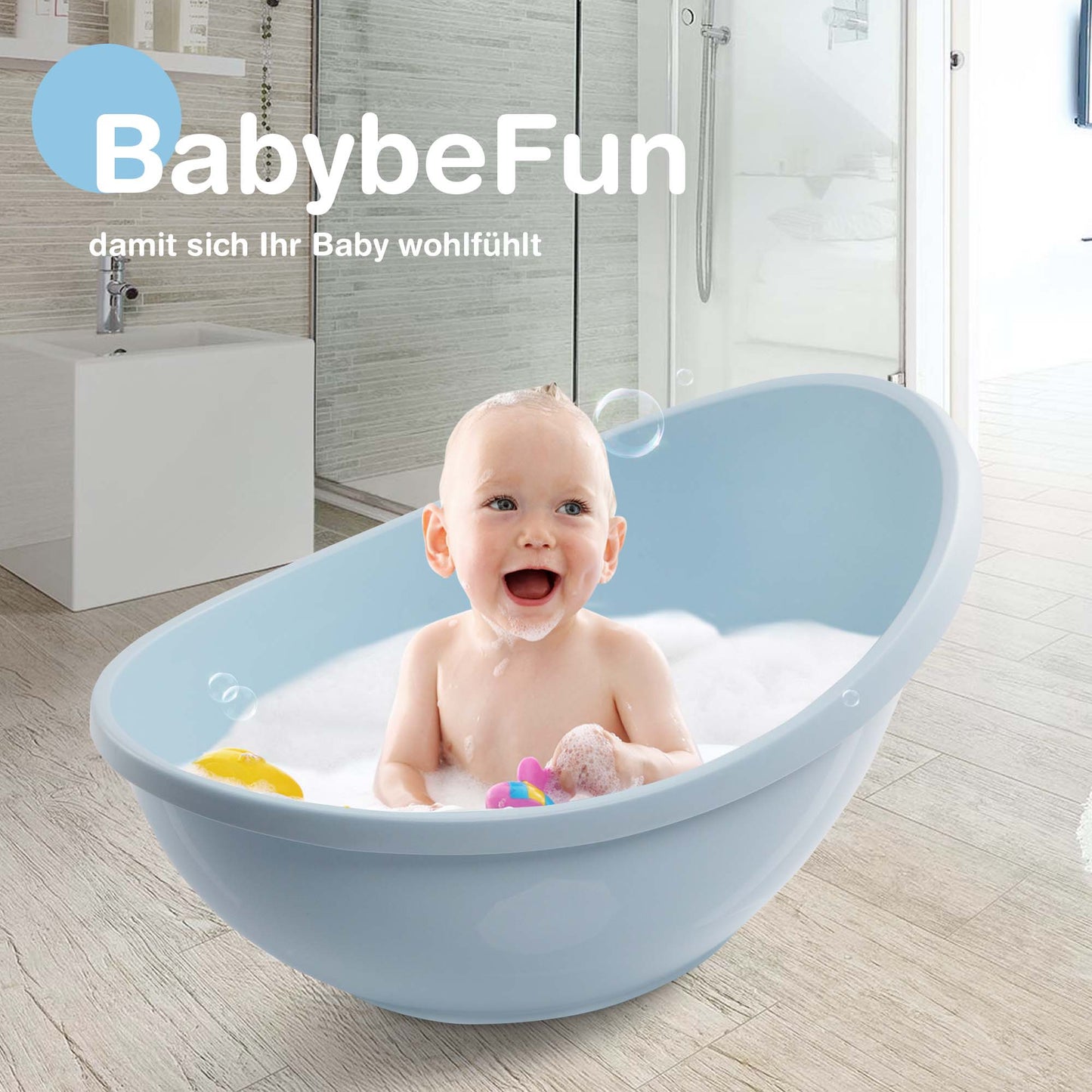 Baby Badewanne mit Badewanneneinsatz für Neugeborene