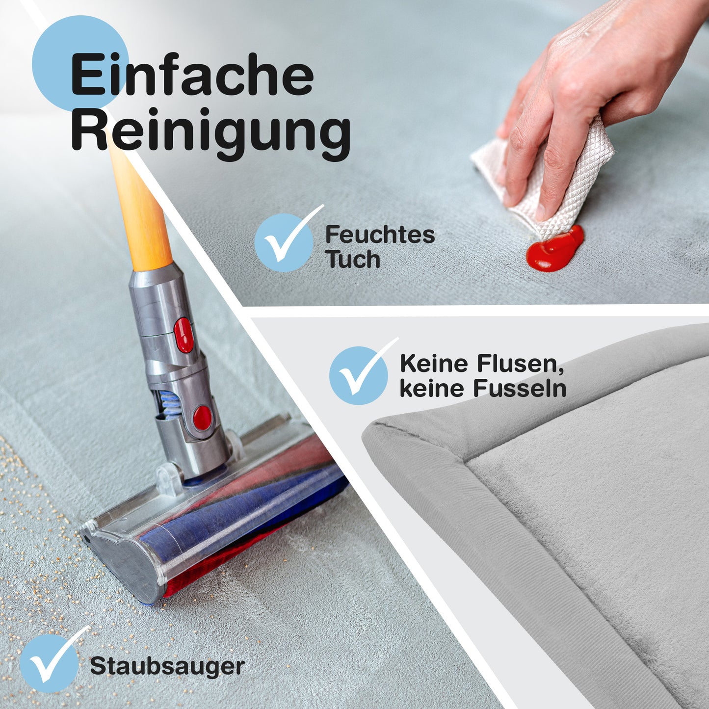 Wolkenweiche rutschfeste Krabbelmatte