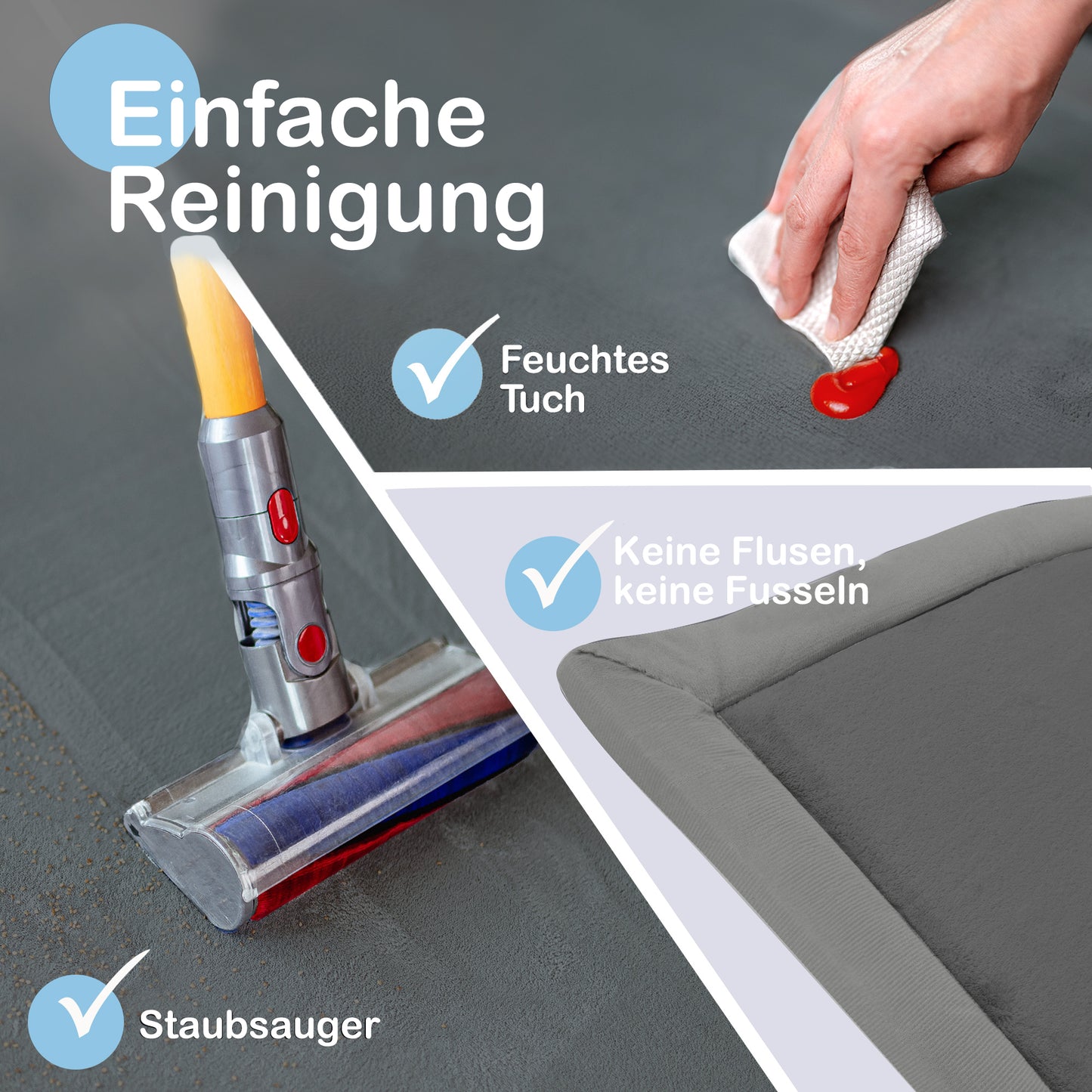 Wolkenweiche rutschfeste Krabbelmatte