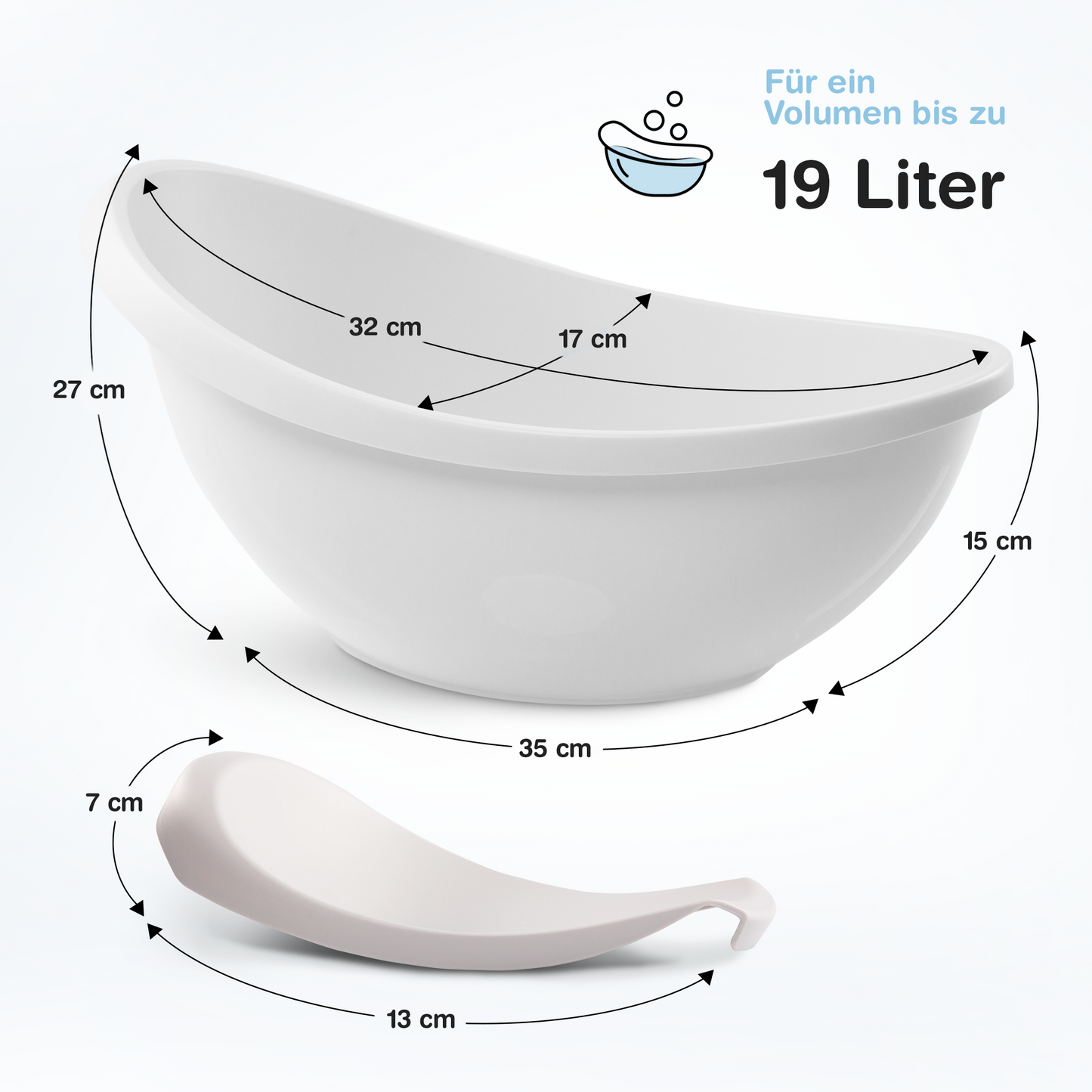 Baby Badewanne mit Badewanneneinsatz für Neugeborene