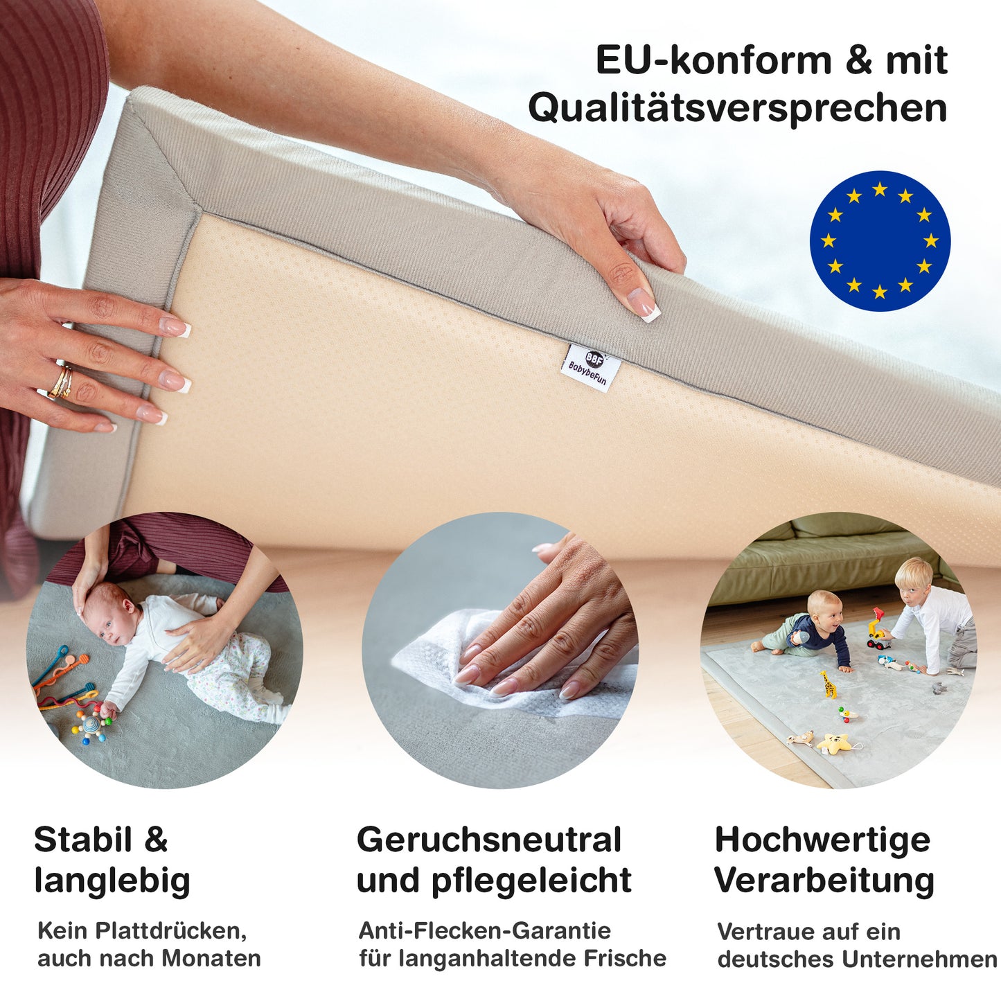 Wolkenweiche rutschfeste Krabbelmatte