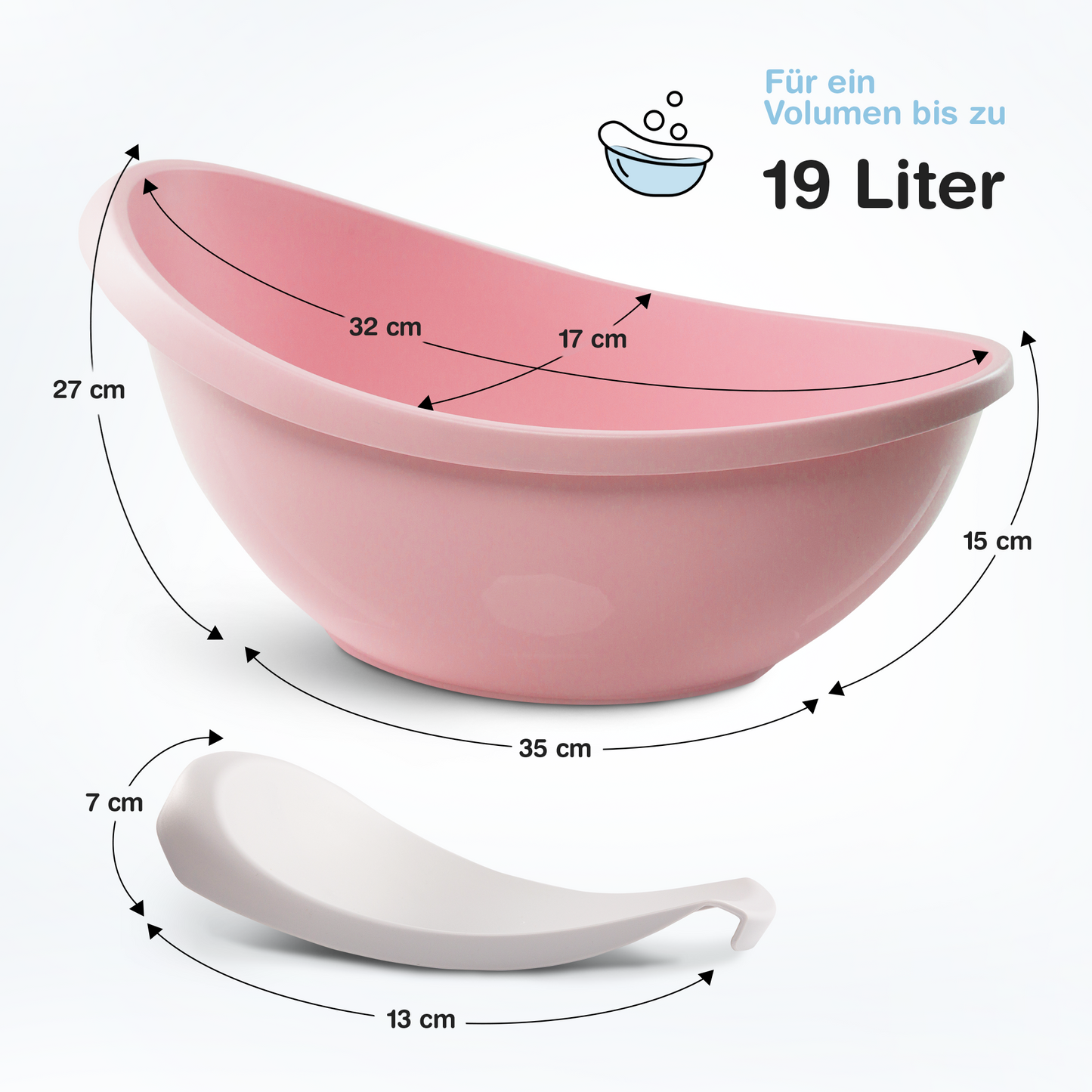 Baby Badewanne mit Badewanneneinsatz für Neugeborene