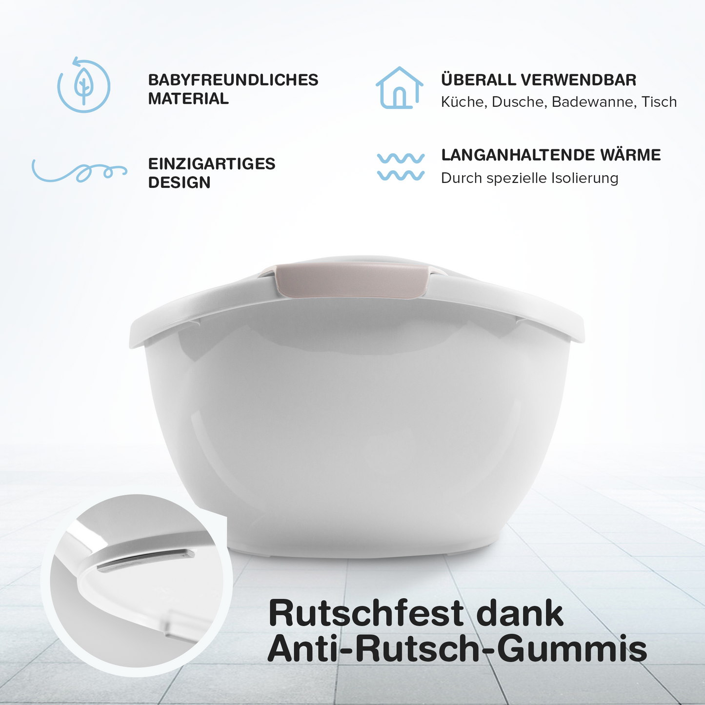 Baby Badewanne mit Badewanneneinsatz für Neugeborene