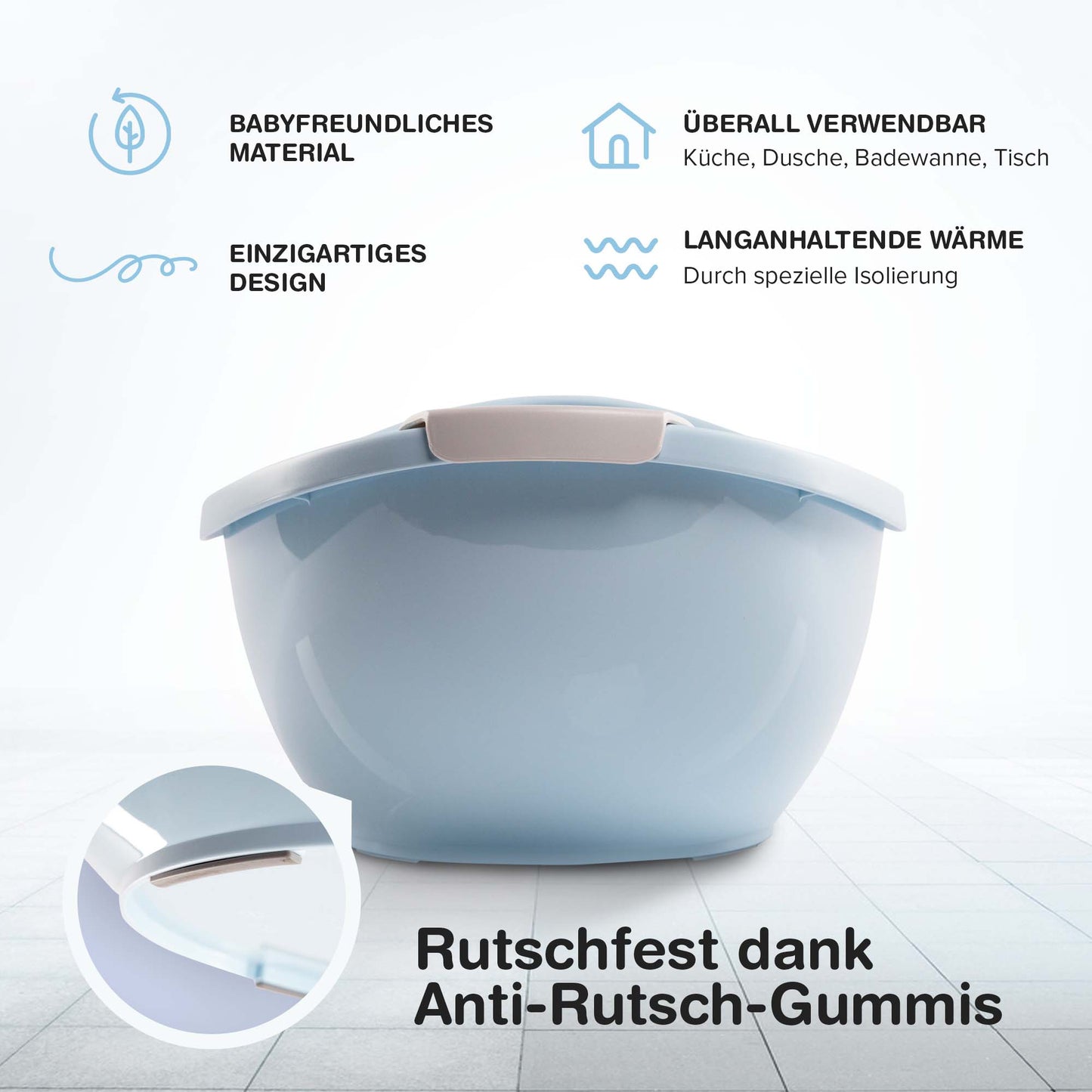 Baby Badewanne mit Badewanneneinsatz für Neugeborene
