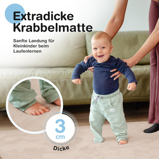 Wolkenweiche rutschfeste Krabbelmatte