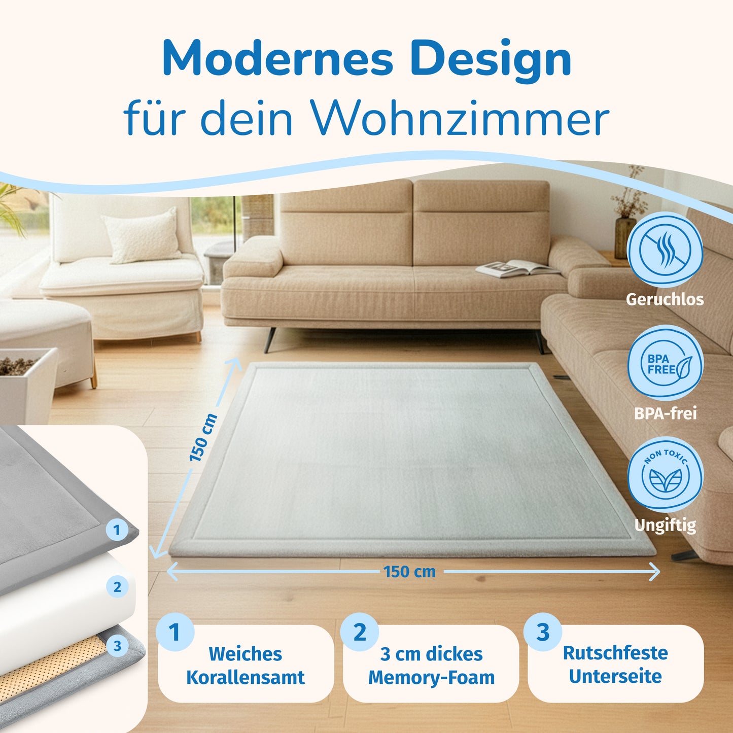 Wolkenweiche Krabbelmatte