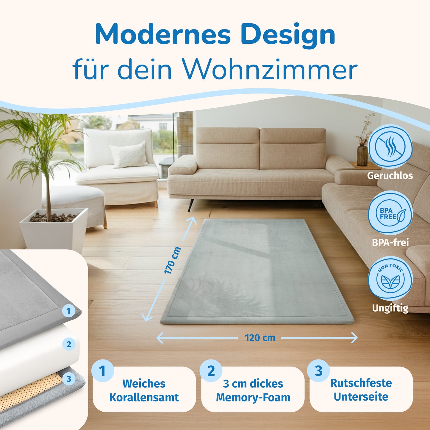 Wolkenweiche Krabbelmatte