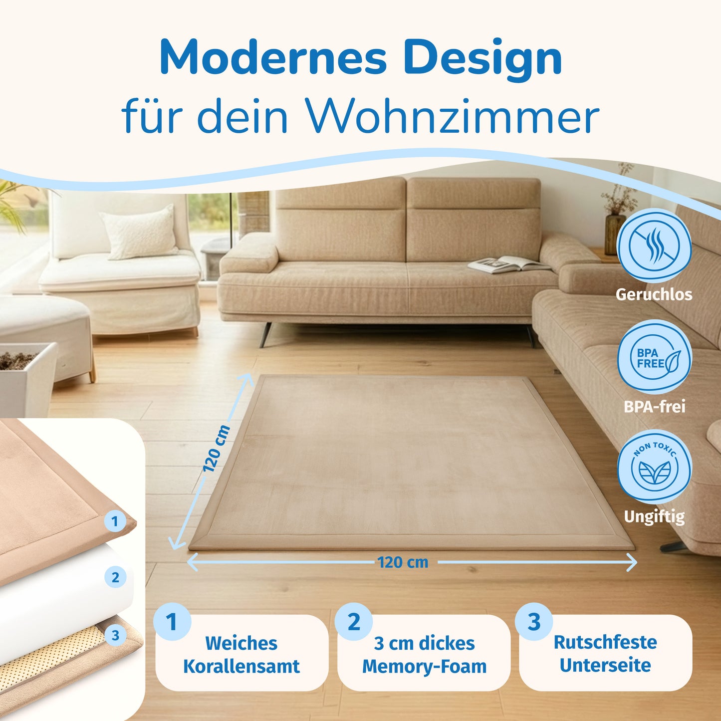 Wolkenweiche Krabbelmatte