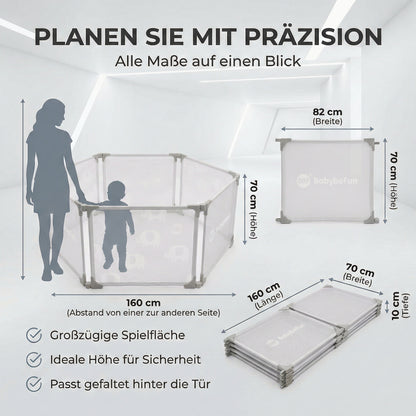 Faltbarer Laufstall für Babys und Kleinkinder