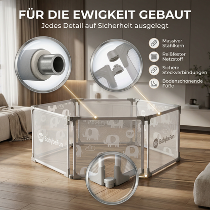 Faltbarer Laufstall für Babys und Kleinkinder