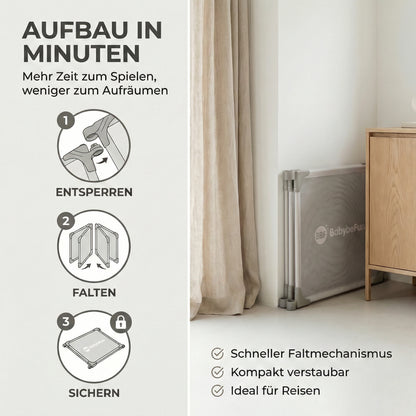 Faltbarer Laufstall für Babys und Kleinkinder