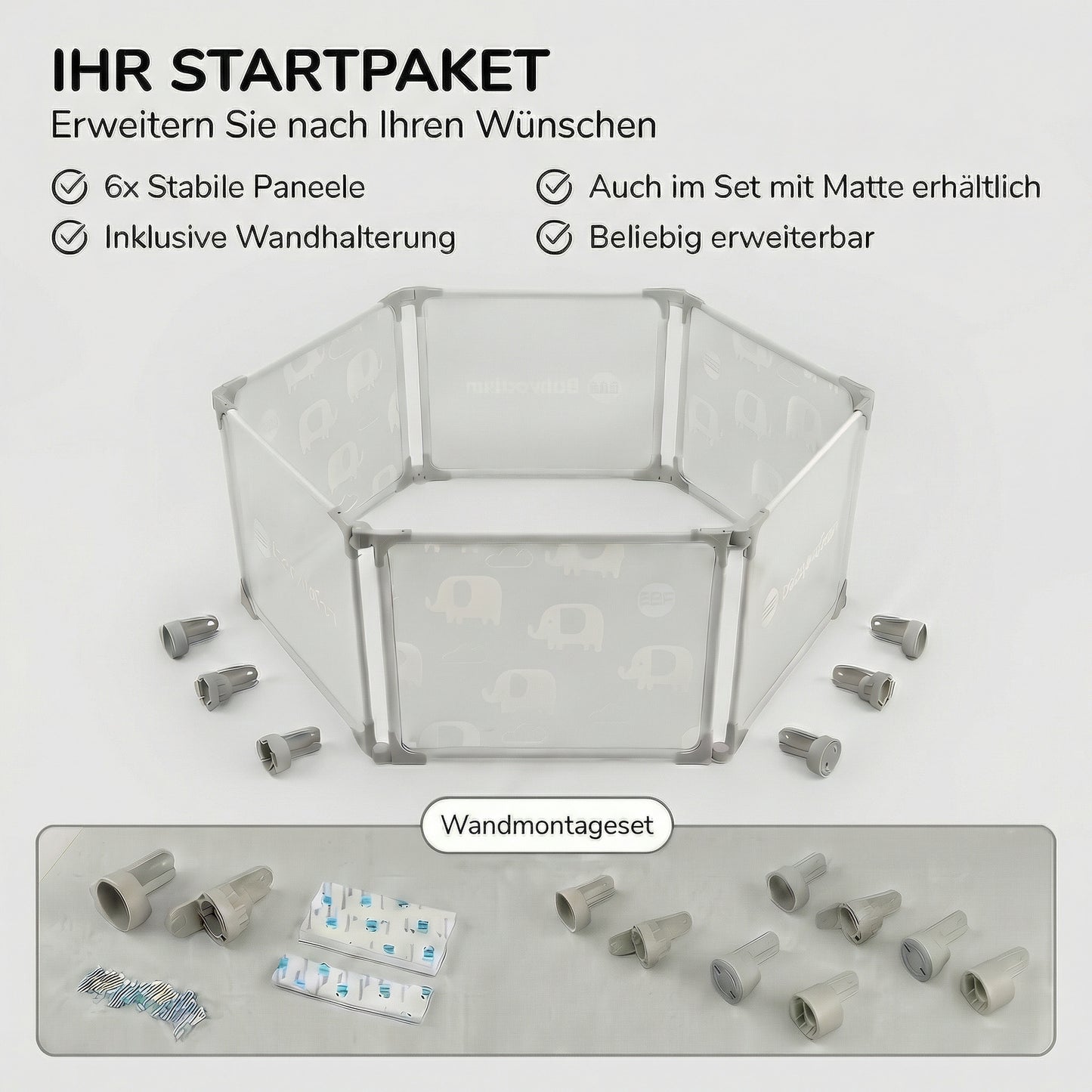 Faltbarer Laufstall für Babys und Kleinkinder